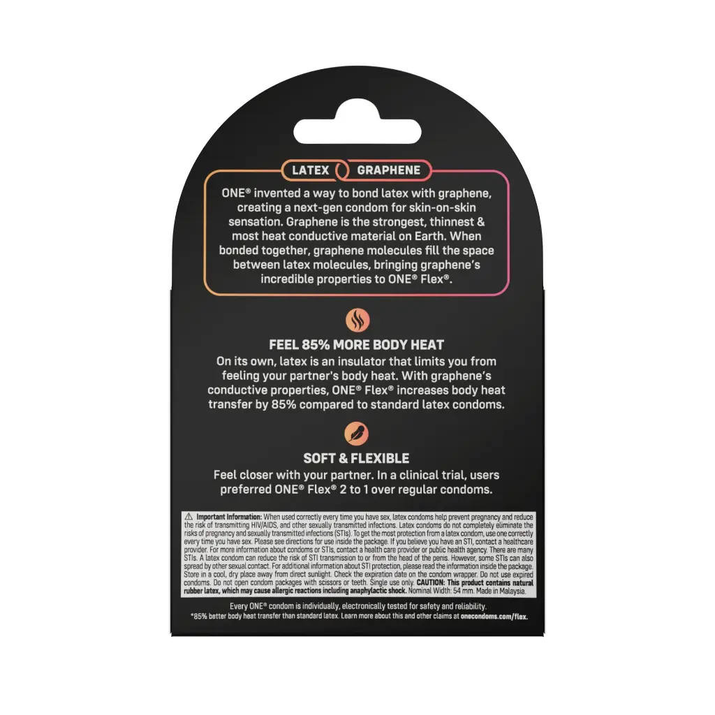 ONE Flex Condoms - 3-count back.webp
