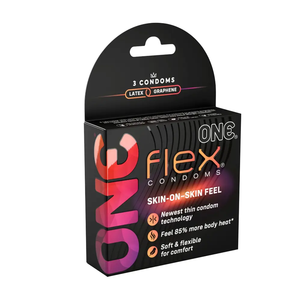 ONE Flex Condoms - 3-count side.webp