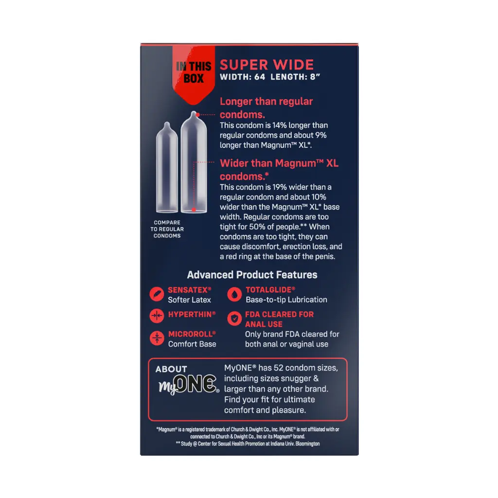 MyONE Super Wide 10-Pack, Size 64K, Case of 72