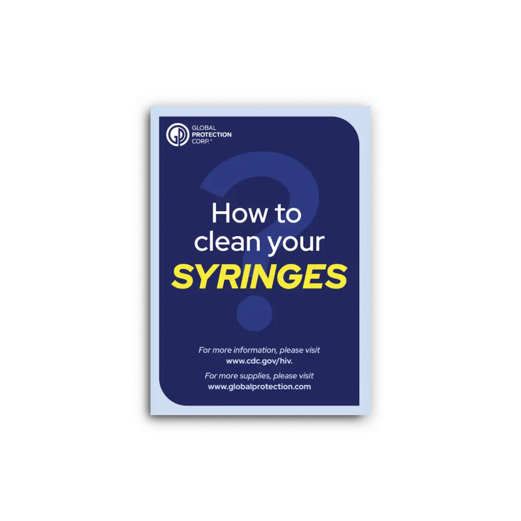 Syringe Cleaning Harm Reduction Pamphlet, Pack of 100