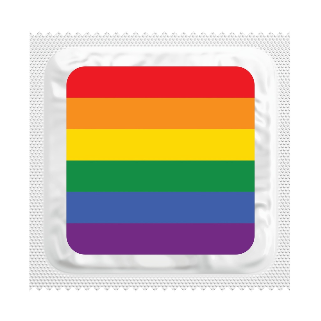 6 Color Pride Flag Condoms, Bag of 50