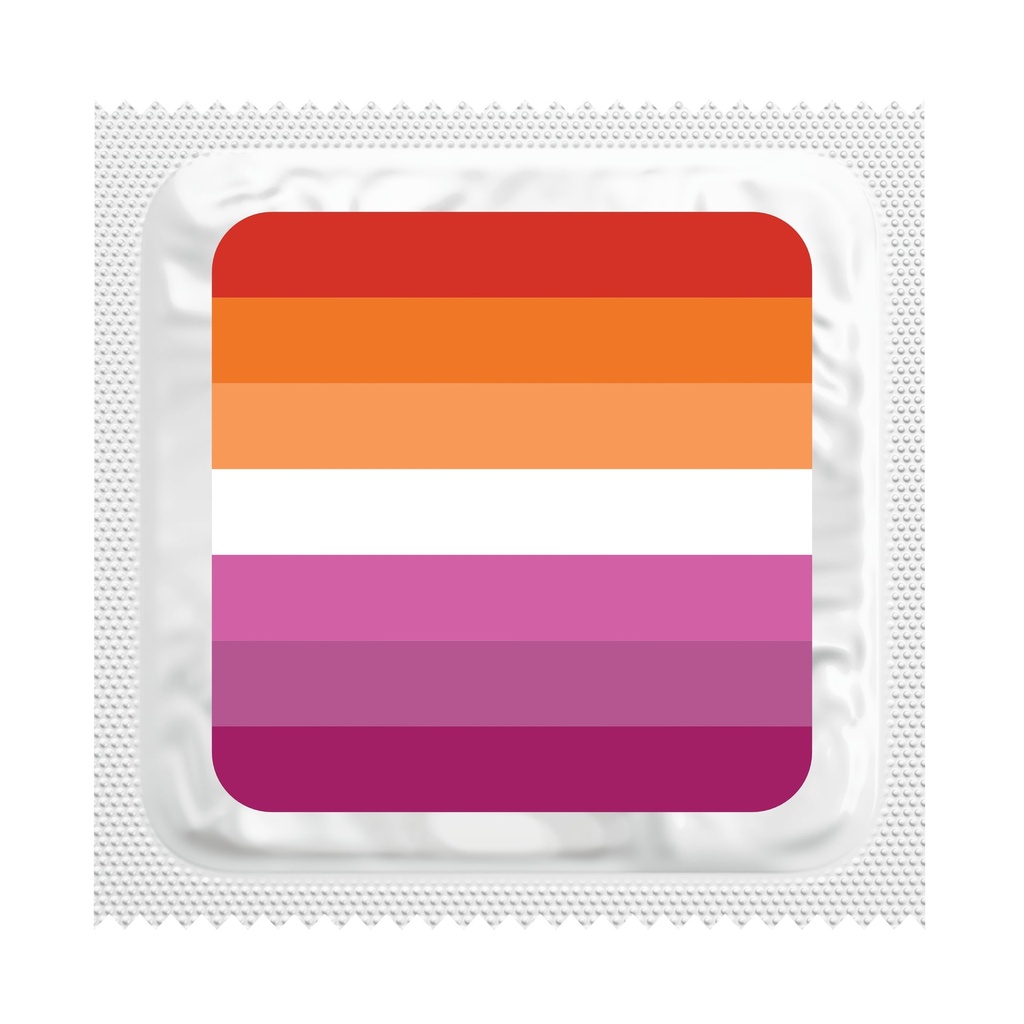 Lesbian Community Pride Flag Condoms, Bag of 50