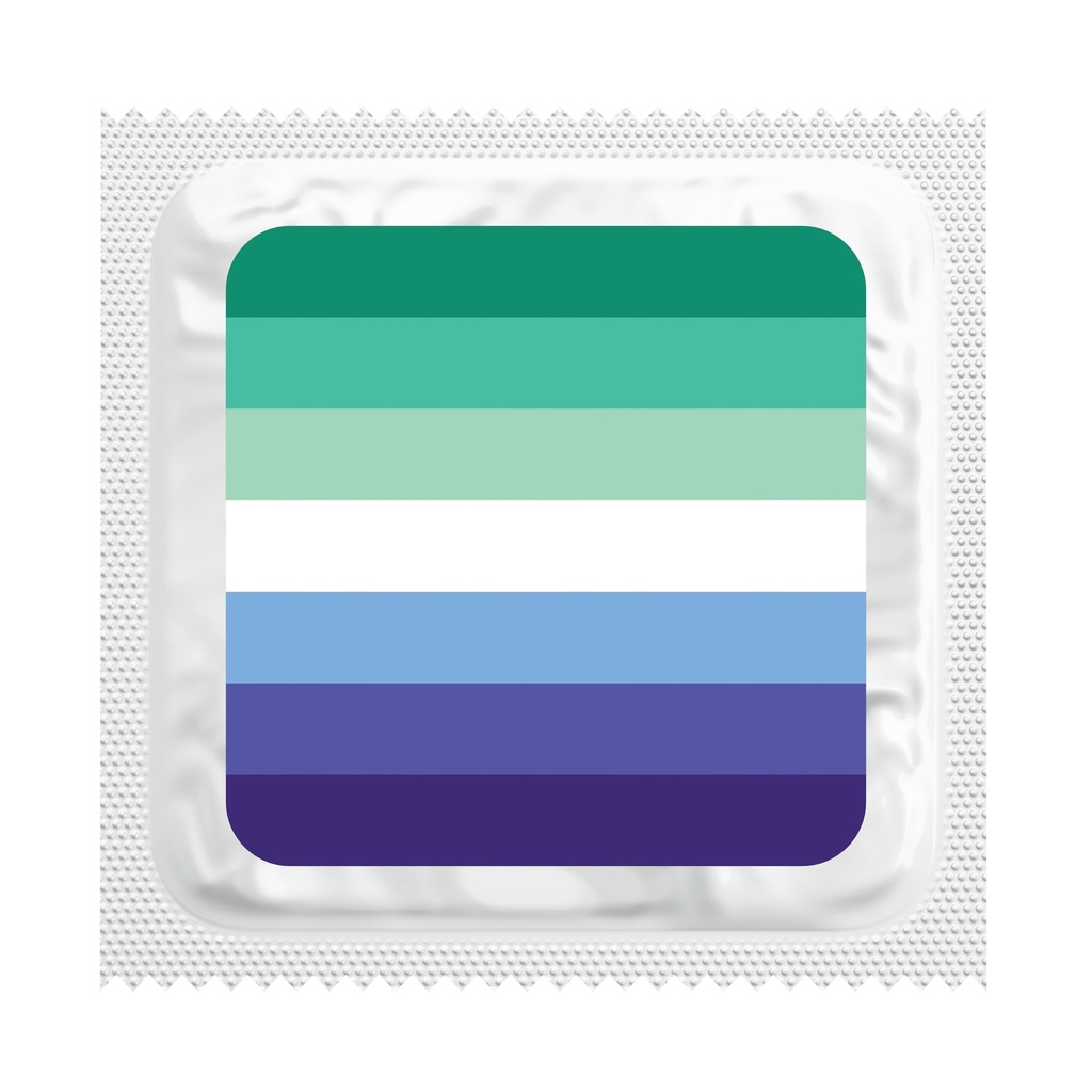 Gay Men Pride Flag Condoms, Bag of 50