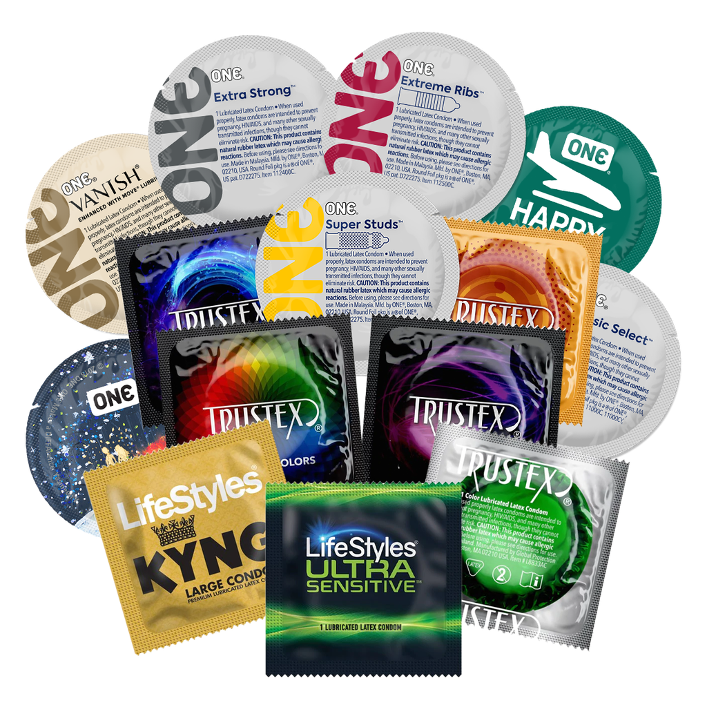 Assorted Bulk Condom Sampler, Box of 512