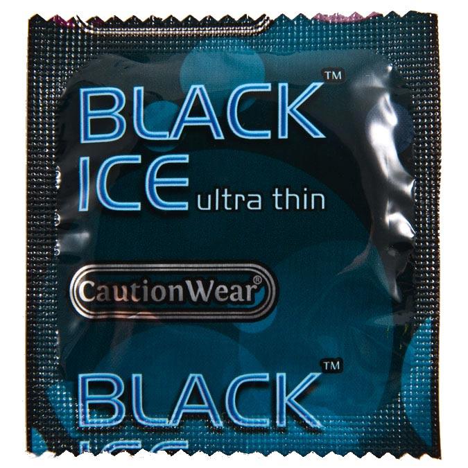 CautionWear® Black Ice Condoms, Case of 1,000