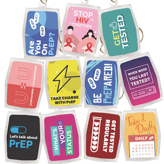 PrEP Promotion & HIV Condom Keypers, Bag of 48