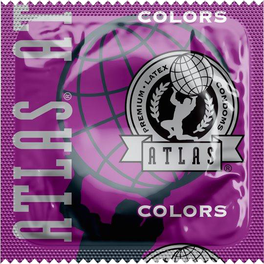 Atlas® Assorted Colors Condoms, Case of 1,000