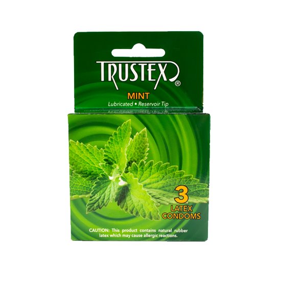 Trustex® Mint Flavored Condoms 3-Pack, Case of 72
