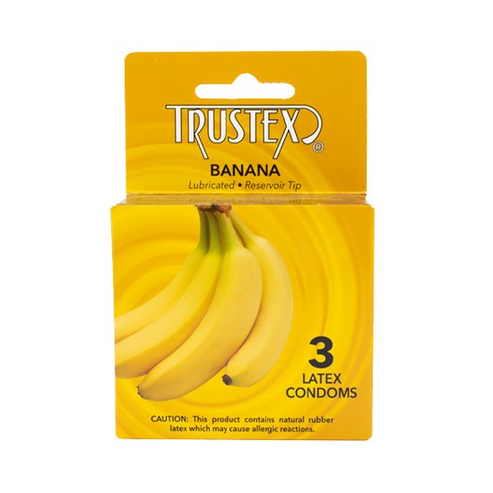 Trustex® Banana Flavored Condoms 3-pack, Case of 72