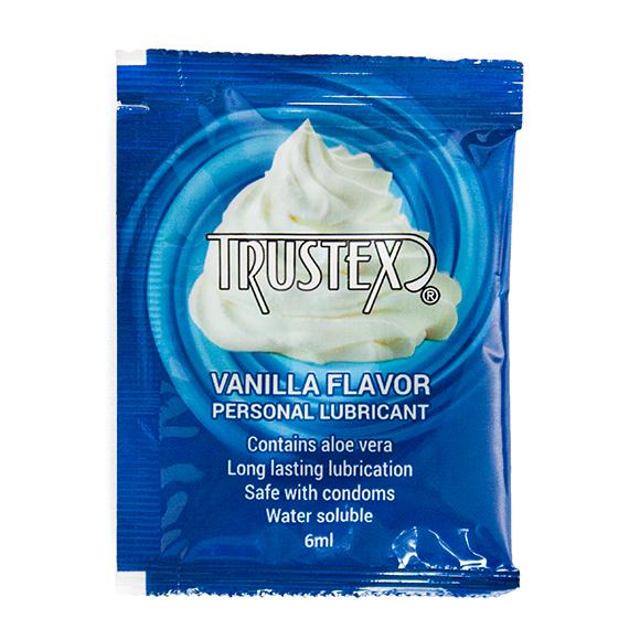 Trustex Assorted Flavors Lubricant 6ml Foil Packs, Case of 1000