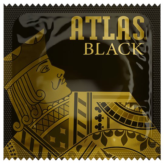 Atlas® Black Condoms, Case of 1,000