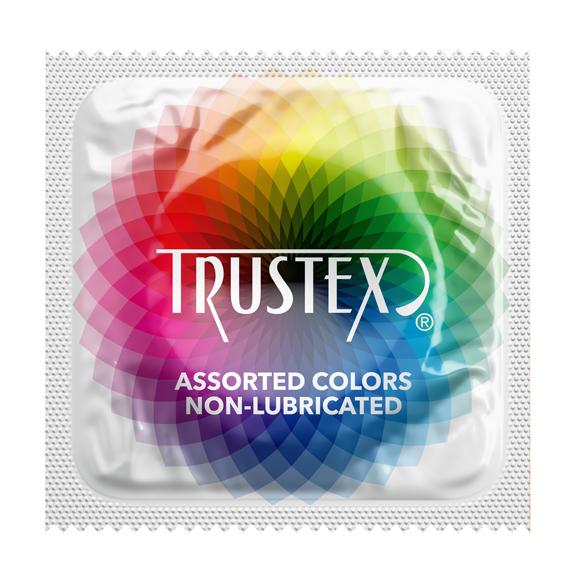 Trustex® Assorted Colors Non-Lubricated Condoms, Case of 1,000