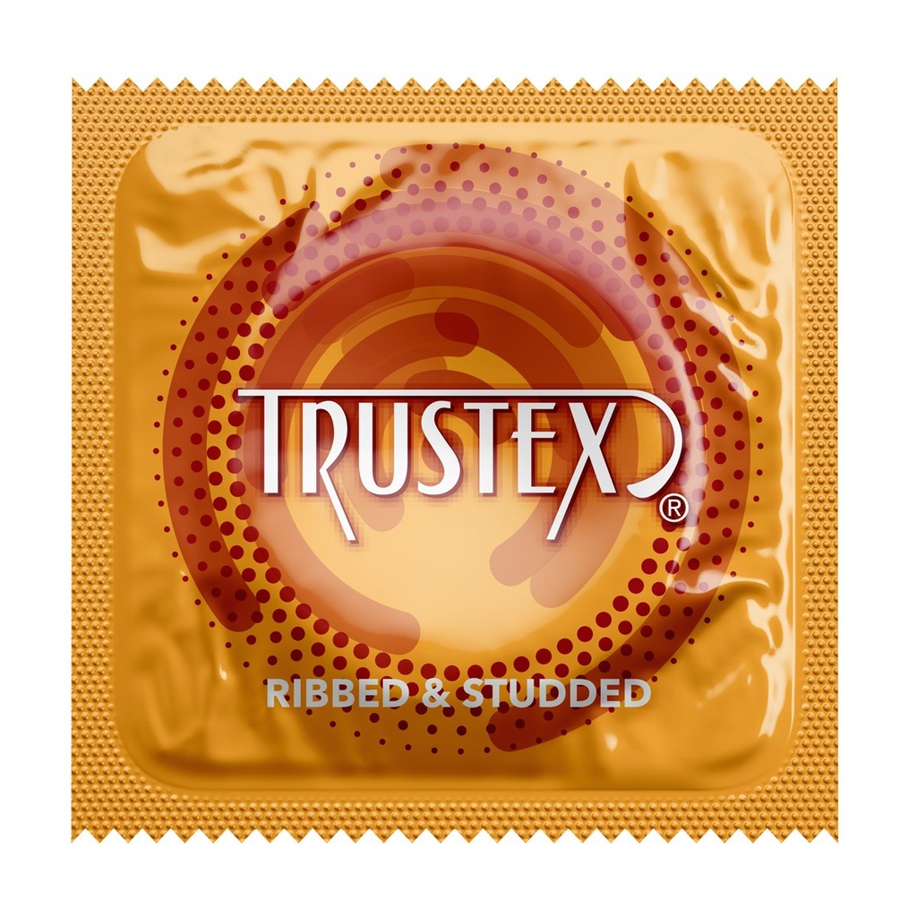 Trustex® Ribbed & Studded Condoms, Case of 1,000