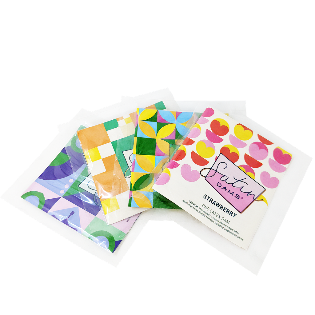 Satin® Assorted Latex Oral Dams, Box of 100
