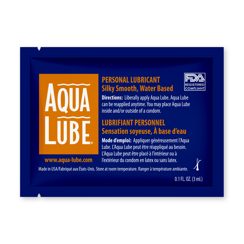 Aqua Lube® Lubricant 3ml Foil Packs, Bag of 144