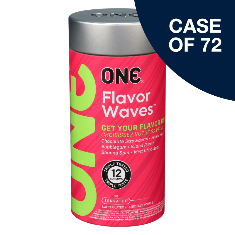 ONE® FlavorWaves® Condoms 12-Pack, Case of 72