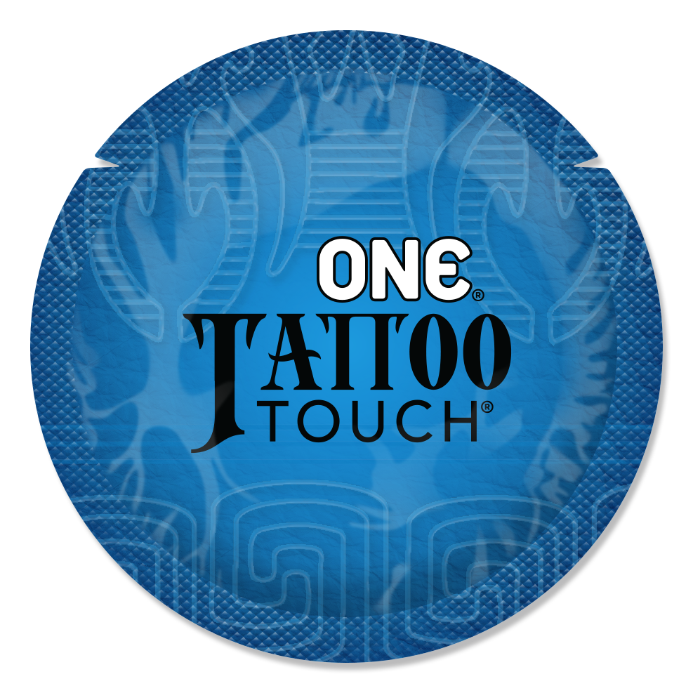 ONE® Tattoo Touch® Condoms, Case of 1,008