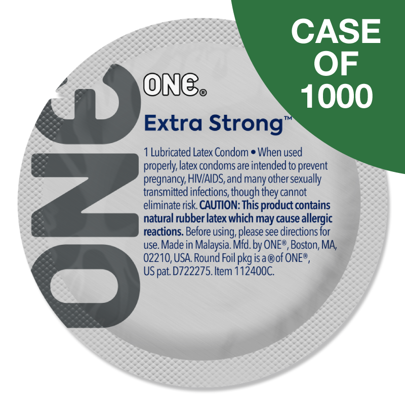 ONE® Extra Strong™ Artist Collection Condoms, Case of 1,000