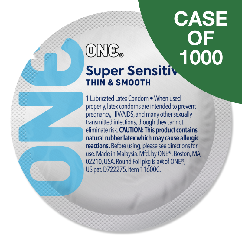 ONE® Super Sensitive™ Contest Collection Condoms, Case of 1,000