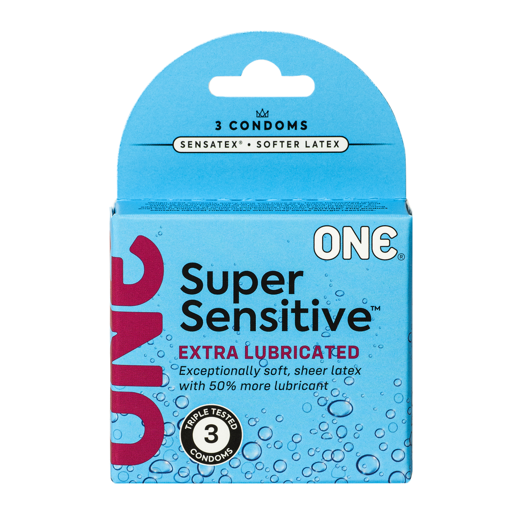 ONE® Super Sensitive™ Condoms 3-Pack, Case of 36