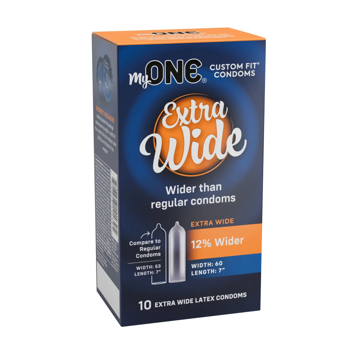 MyONE® Extra Wide (size 60H) Condoms 10-Pack, Case of 72