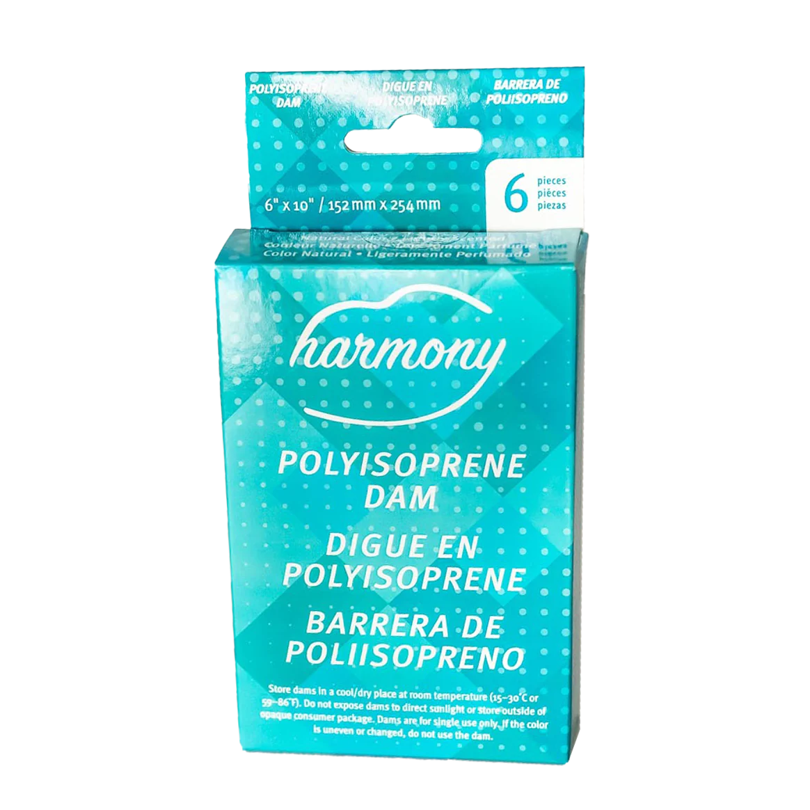 Harmony® Polyisoprene (non-latex) Oral Dams, Pack of 6