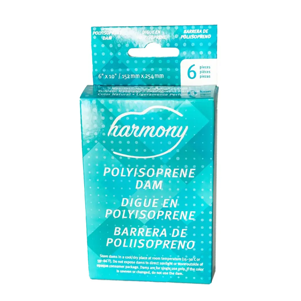 Harmony® Polyisoprene (non-latex) Oral Dams, Pack of 6, Case of 100