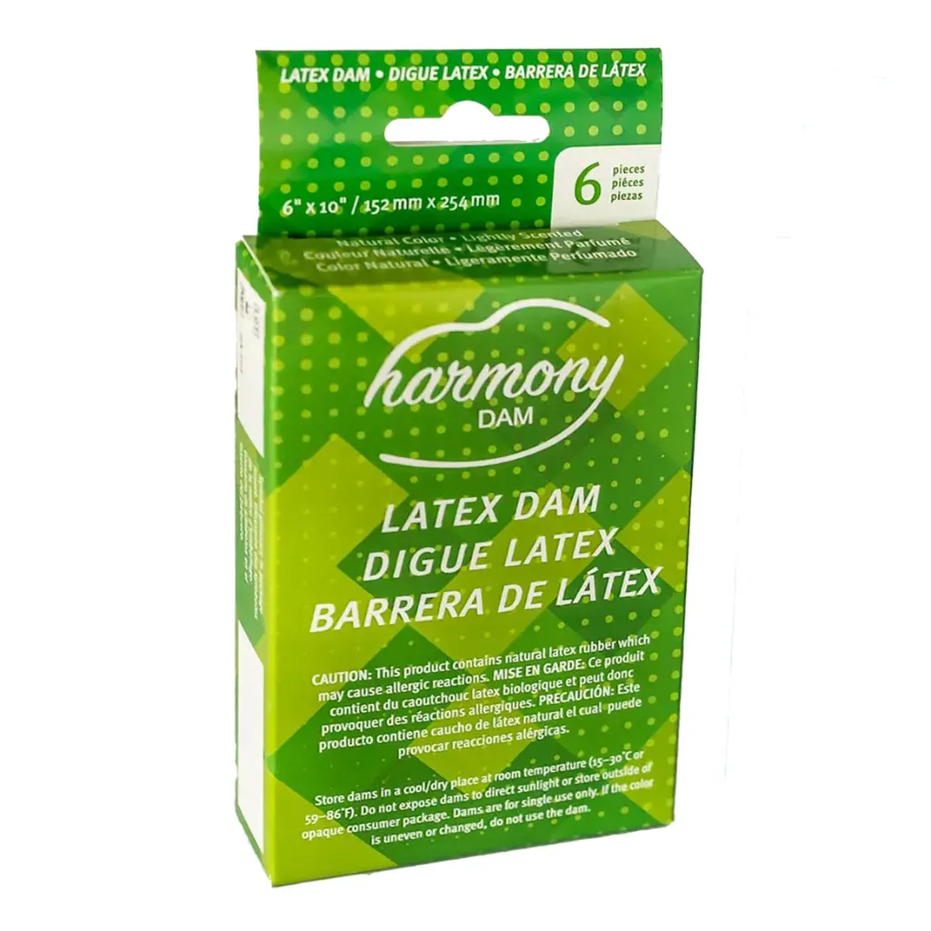Harmony® Latex Oral Dams, Pack of 6, Case of 100