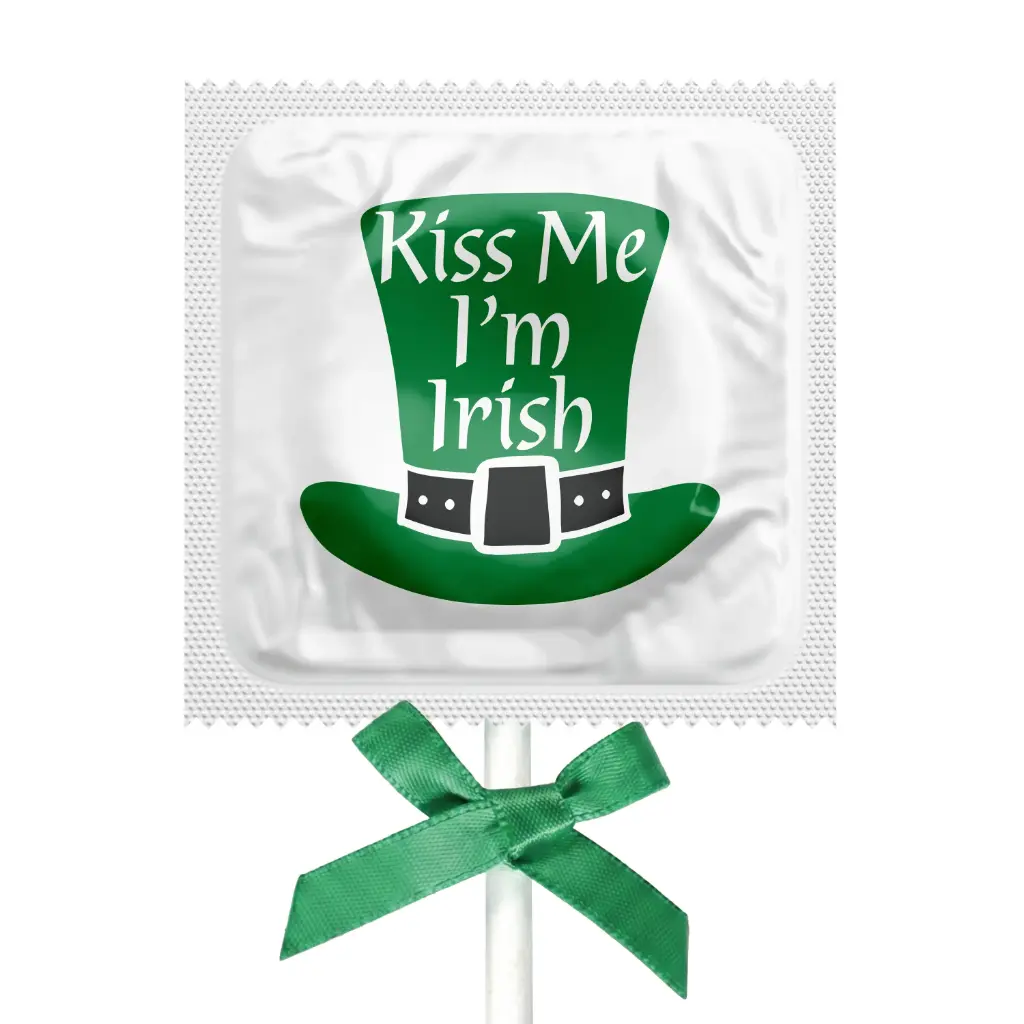 Kiss Me I'm Irish Condom Pops, Bag of 50