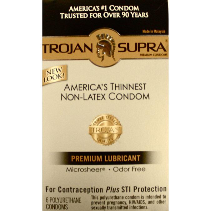 Trojan SUPRA Non-Latex Lubricated 6pks, Bundle of 4