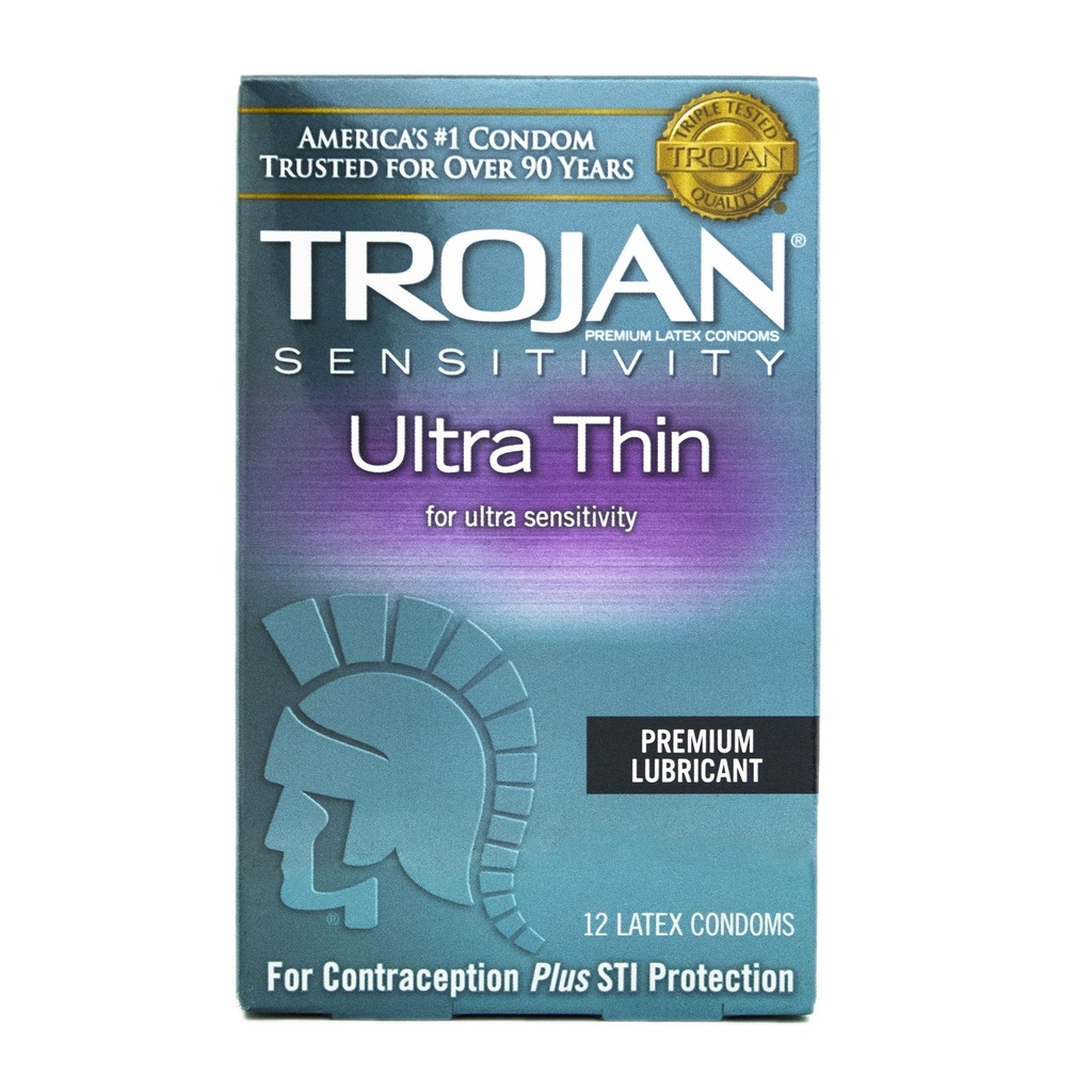 Trojan Ultra Thin 12pks,  Bundle of 4