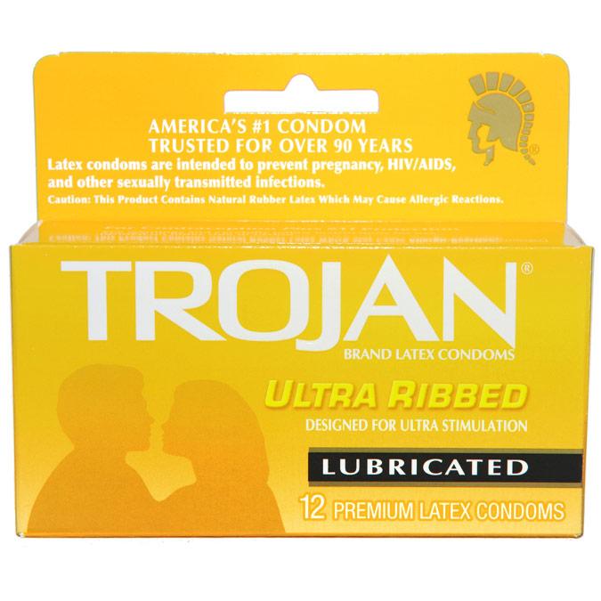 Trojan Ultra Ribbed 12pks, Bundle of 4