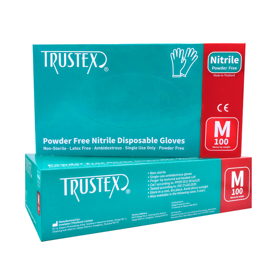 Trustex® General Purpose Gloves Medium, Latex-Free & Powder-Free, Case of 1,000