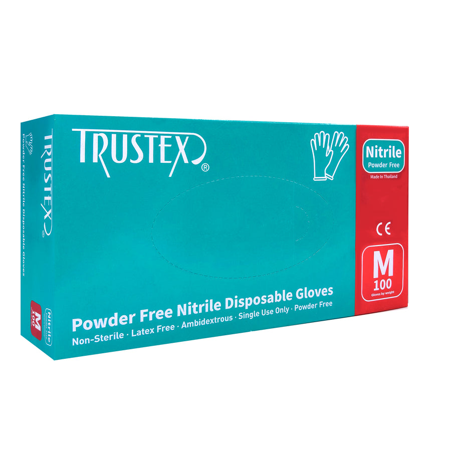 Trustex® General Purpose Gloves Medium, Latex-Free & Powder-Free, Box of 100