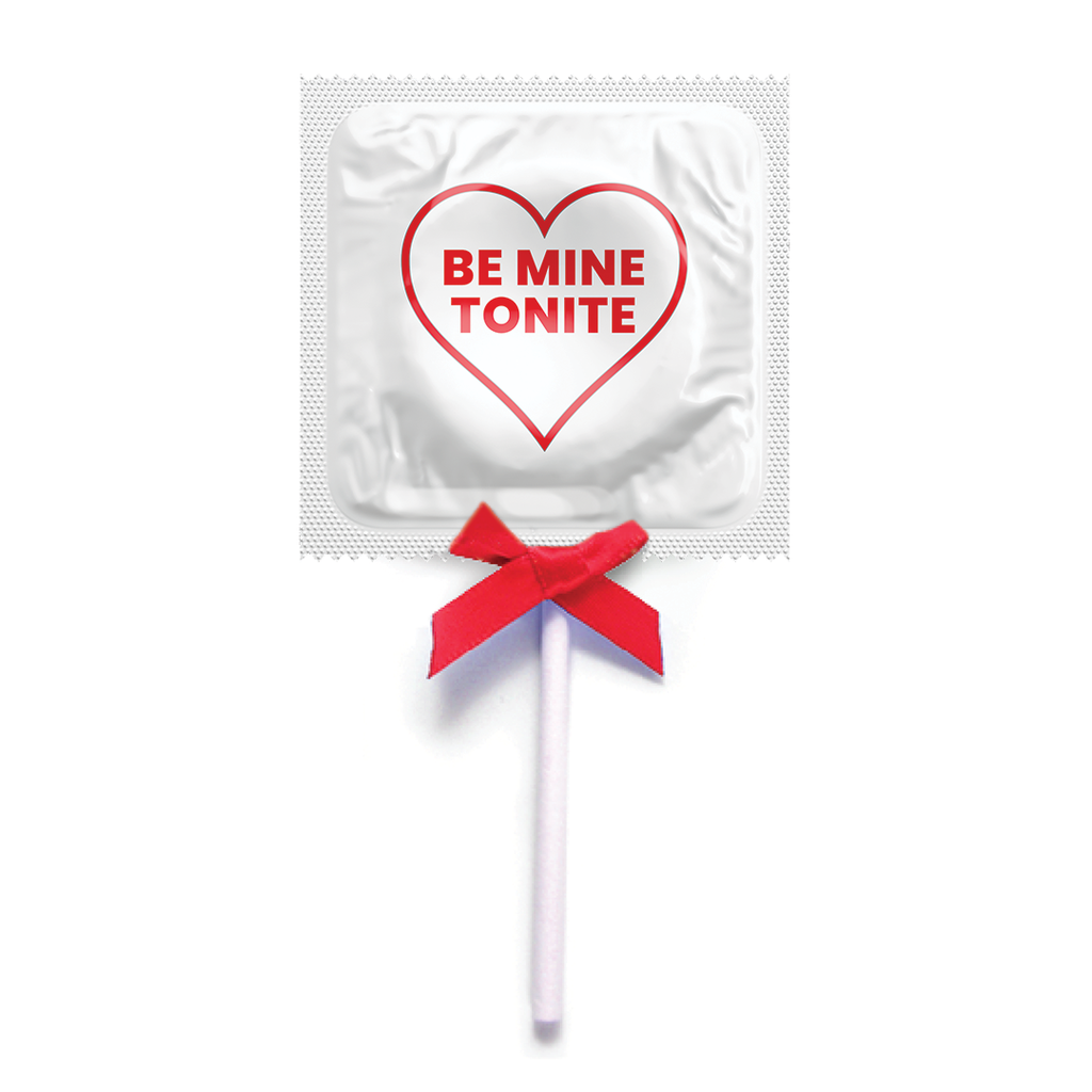 Be Mine Tonite Condom Pops, Bag of 50