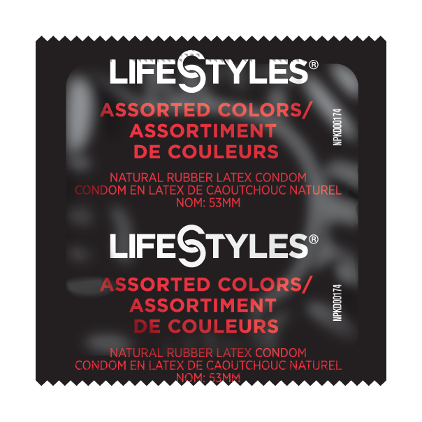 LifeStyles® Assorted Colors Condoms, Case of 1,008