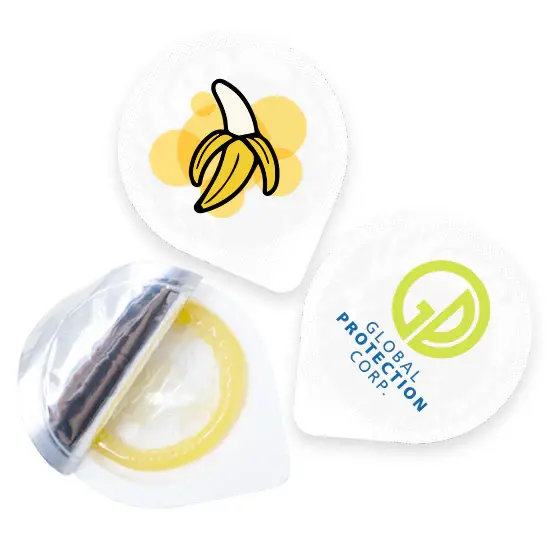 Custom Printed Buttercup Condoms