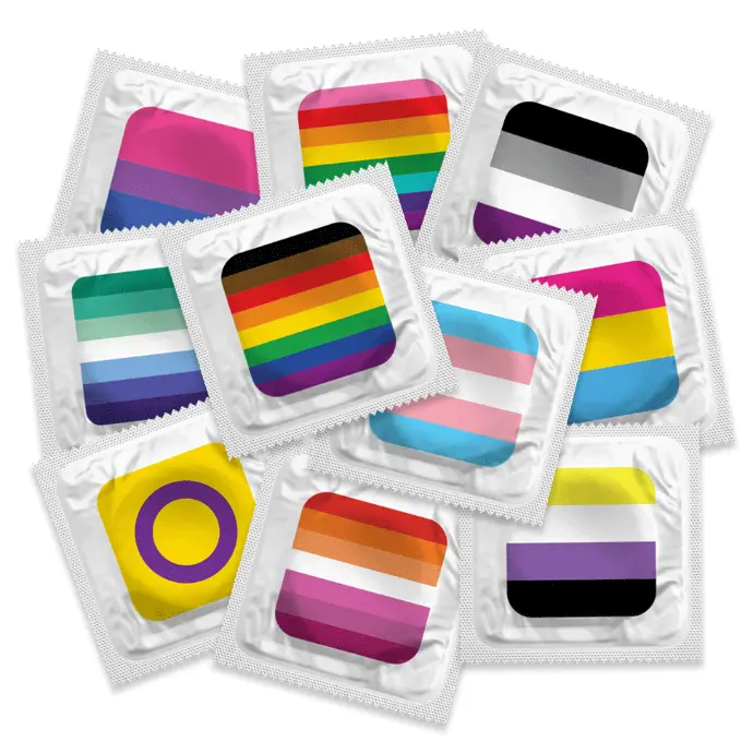 Spectrum of Pride Flags Condoms, bag of 50