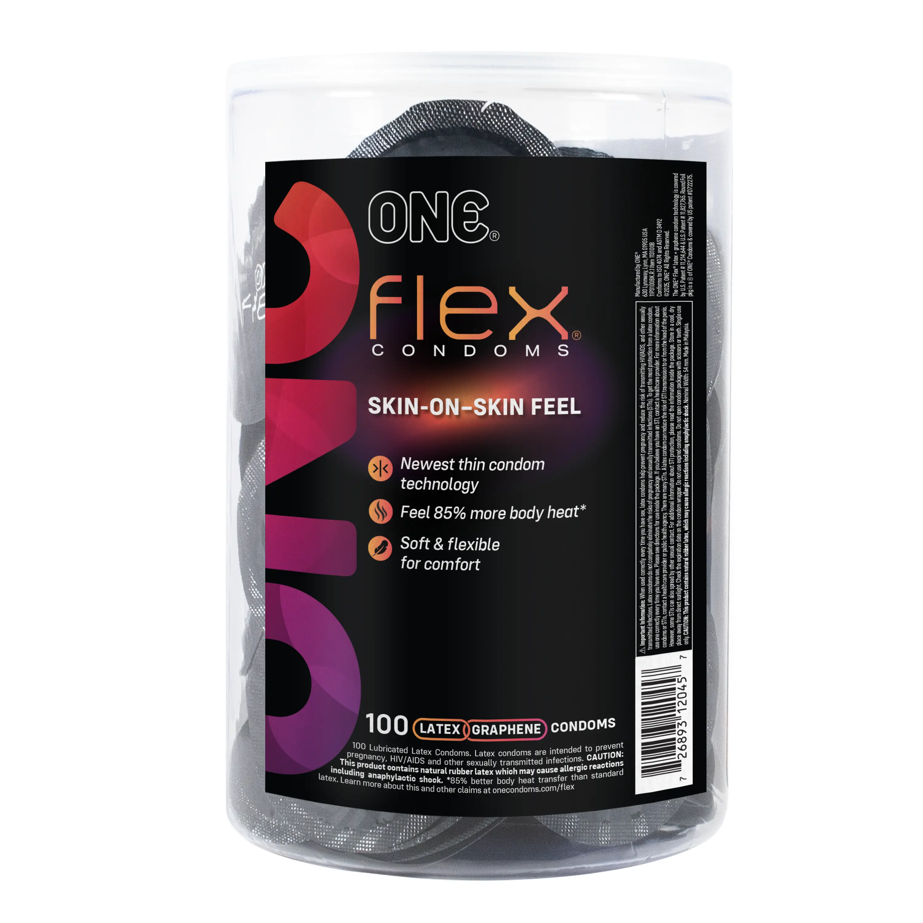 ONE® Flex® Graphene Condoms, Bowl of 100