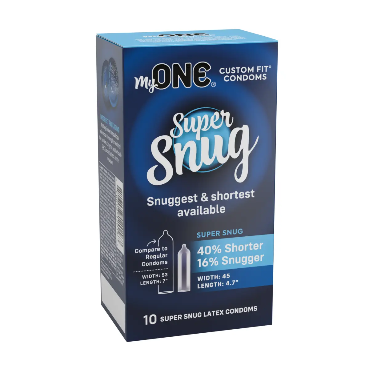 MyONE® Super Snug (size 45C) Condoms 10-Pack, Case of 72