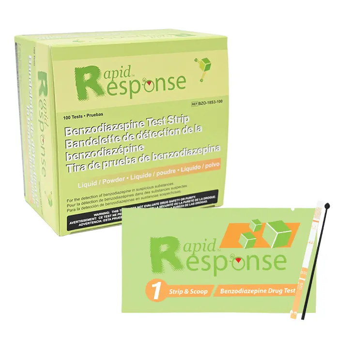 Rapid Response™ Benzodiazepine Test Strips, Pack of 100