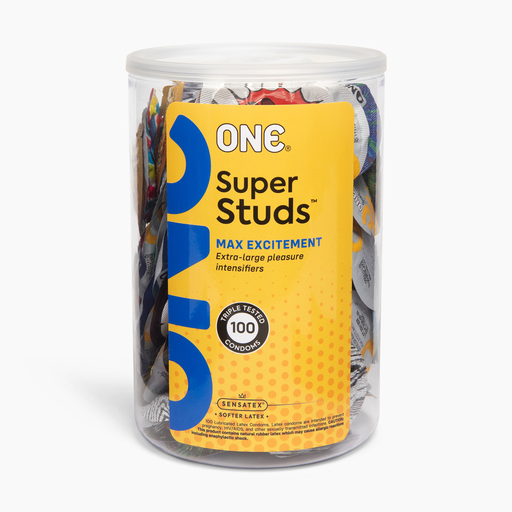 [111700B] ONE® Super Studs™ Contest Collection Condoms, Bowl of 100
