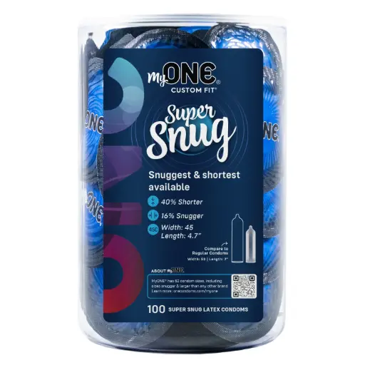 [MY45C100B] MyONE® Custom Fit® Super Snug Condoms, Bowl of 100