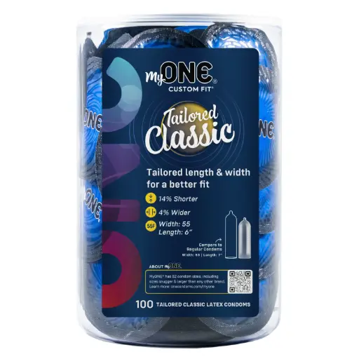 [MY55F100B] MyONE® Custom Fit® Tailored Classic Condoms, Bowl of 100