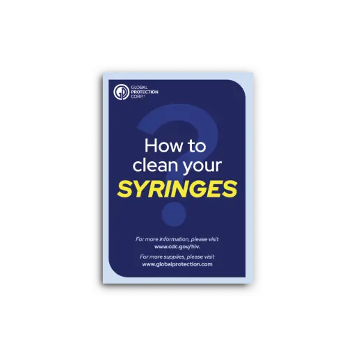 [11E09U] Syringe Cleaning Harm Reduction Pamphlet, Pack of 100