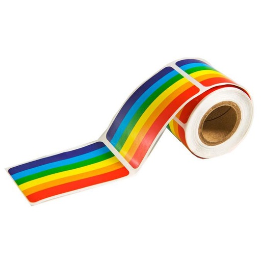 [560U] Pride Flag Stickers, Roll of 100