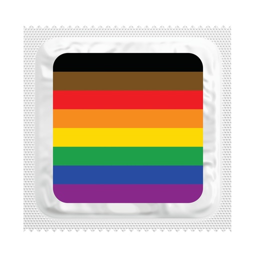 [BKU20] Progress (8-stripe) Pride Flag Condoms, Bag of 50