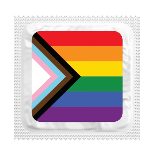 [BKU21] Progress Pride Flag Condoms, Bag of 50