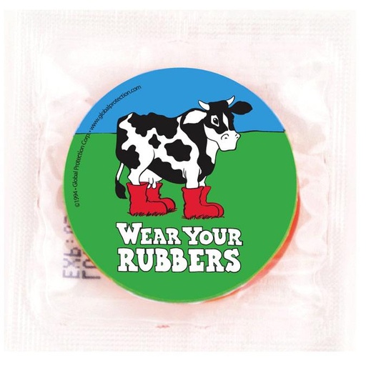 [BKU6] Wear Your Rubbers Condoms, Bag of 50