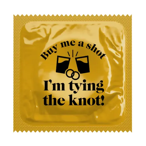 [BKU62] Buy Me a Shot I'm Tying the Knot Condoms, Bag of 50